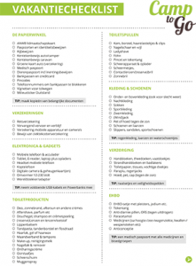 Vakantiechecklist